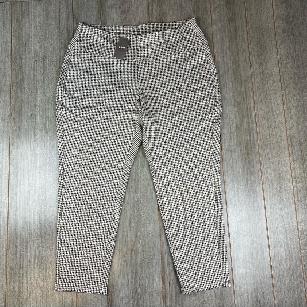 J.Jill Wearever Collection Houndstooth Legging Pull on Pant XLP Petite Ankle NEW